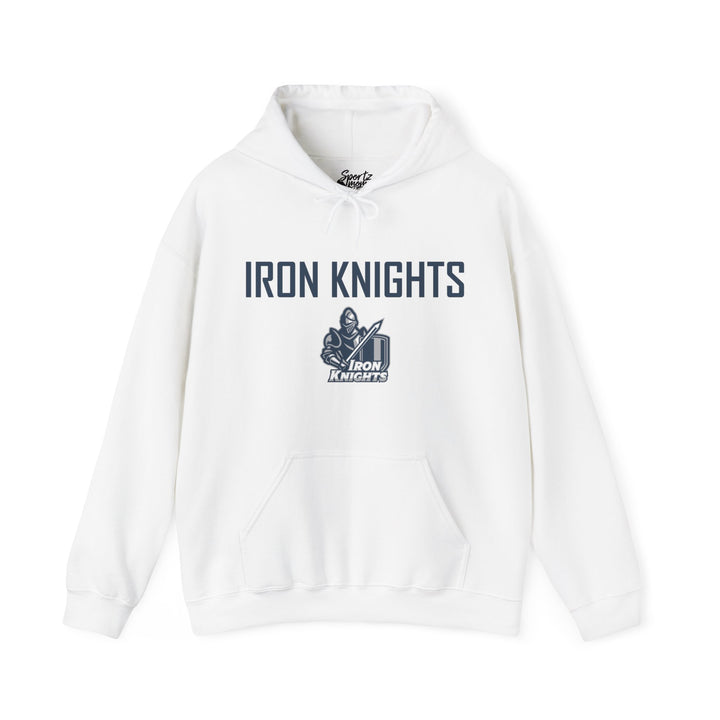 Iron Knights Adult Unisex Hooded Sweatshirt w/Knight Design, Name & Number on back
