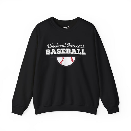 Weekend Forecast Baseball Adult Unisex Basic Crewneck Sweatshirt