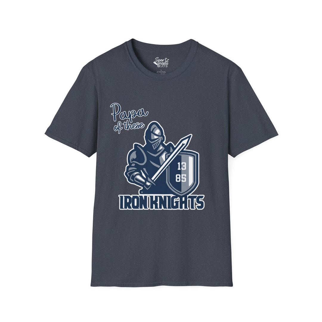Iron Knights Adult Unisex T-Shirt - Papa of These Design