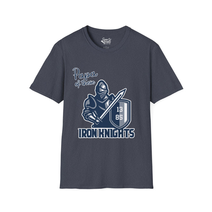 Iron Knights Adult Unisex T-Shirt - Papa of These Design