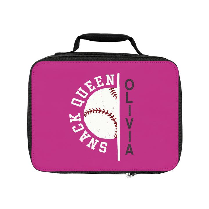 Baseball Lunch Bag - Snack Queen w/Custom Name