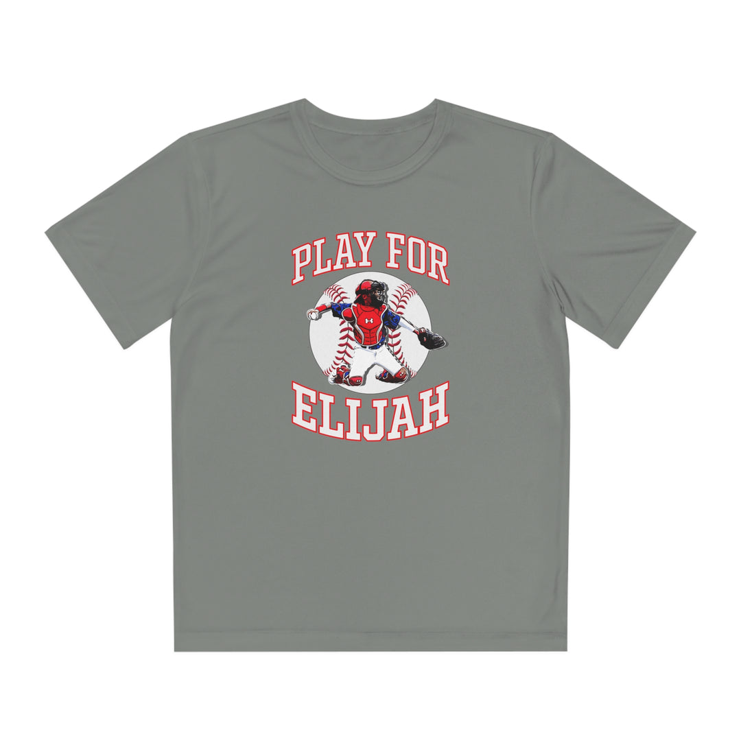 Play for Elijah Youth Unisex Moisture Wicking T-Shirt