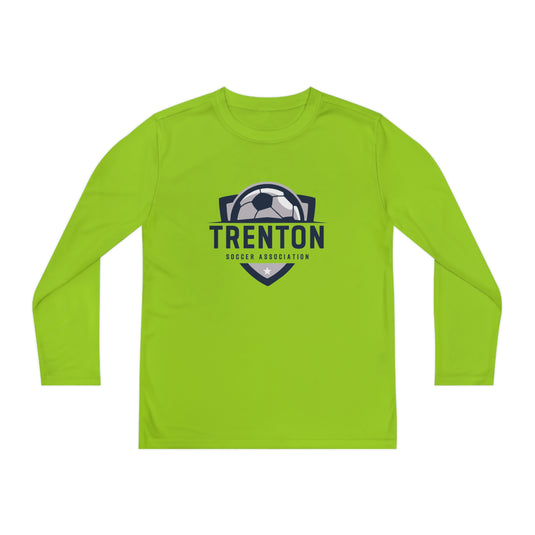 Trenton Soccer Association Unisex Youth Long Sleeve Competitor Moisture Wicking Shirt - Neon Colors