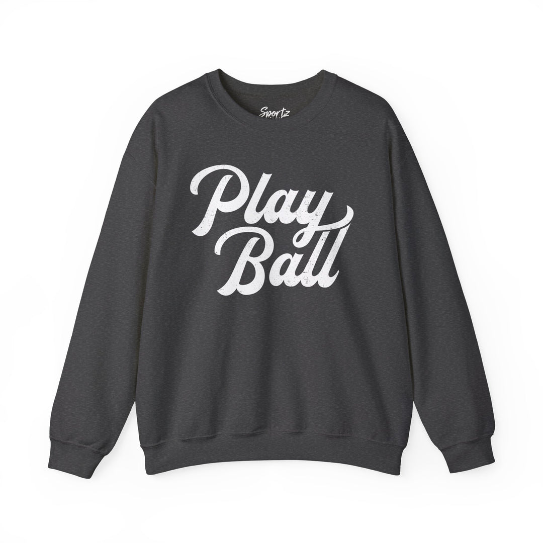 Play Ball Baseball Adult Unisex Crewneck Sweatshirt