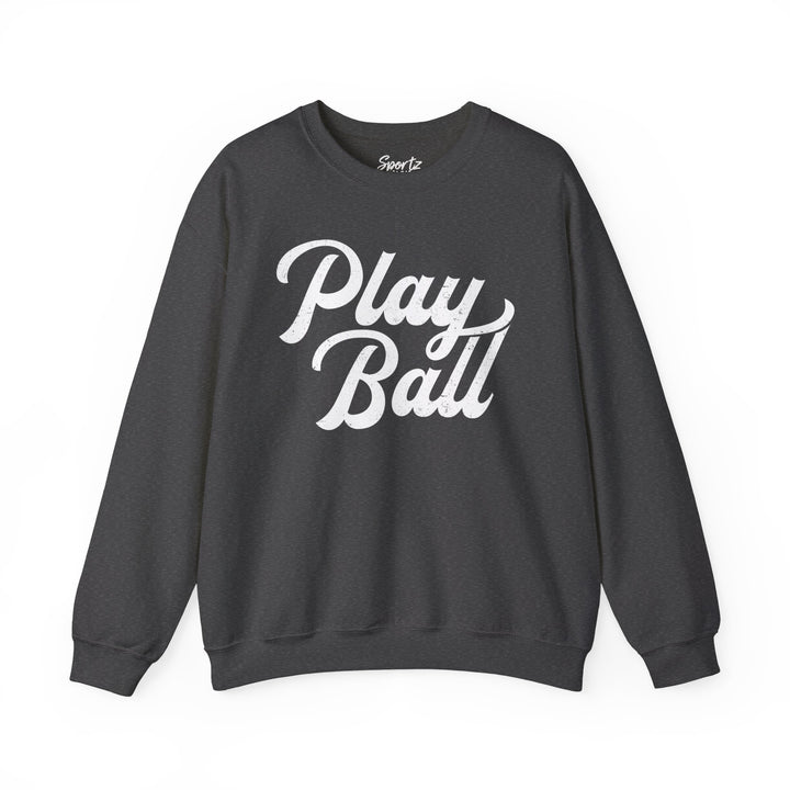 Play Ball Baseball Adult Unisex Crewneck Sweatshirt