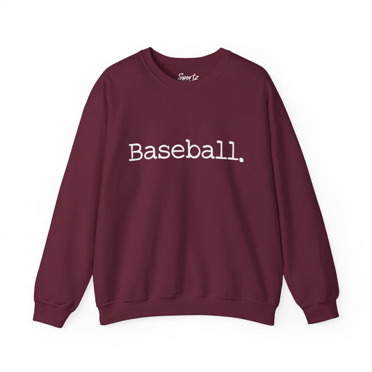 Typewriter Design Baseball Adult Unisex Basic Crewneck Sweatshirt