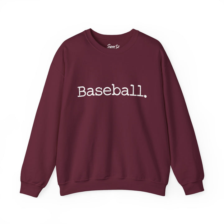 Typewriter Design Baseball Adult Unisex Crewneck Sweatshirt
