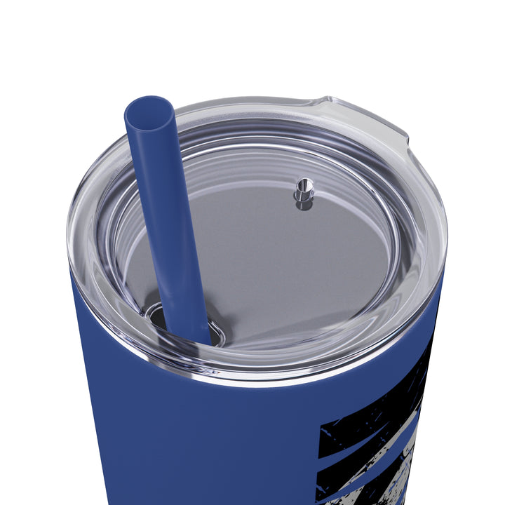 Soccer 20oz Skinny Tumbler with Straw w/Custom Name