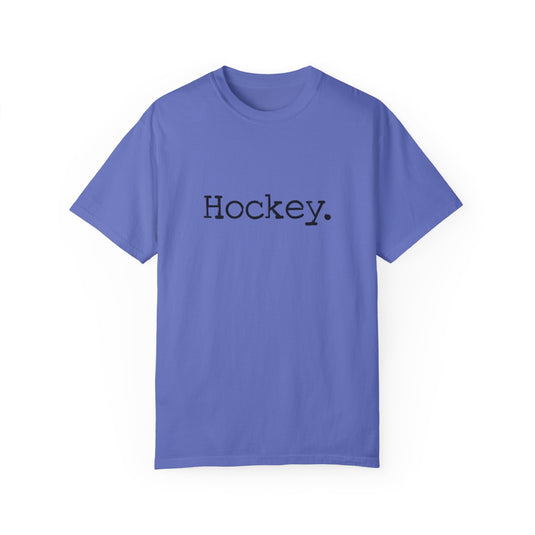 Typewriter Design Hockey Adult Unisex Premium T-Shirt