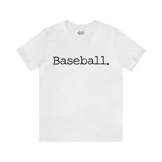 Typewriter Design Baseball Adult Unisex Mid-Level T-Shirt