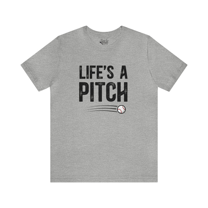 Life's a Pitch Baseball Adult Unisex Mid-Level T-Shirt
