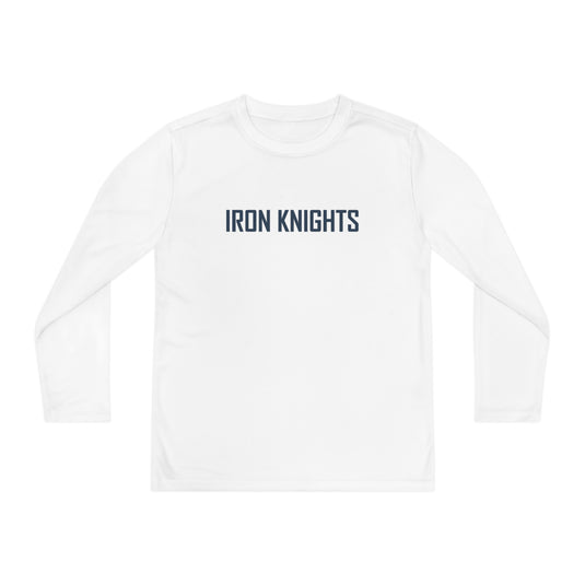 Iron Knights Youth Long Sleeve Competitor Moisture Wicking Tee w/Text Only