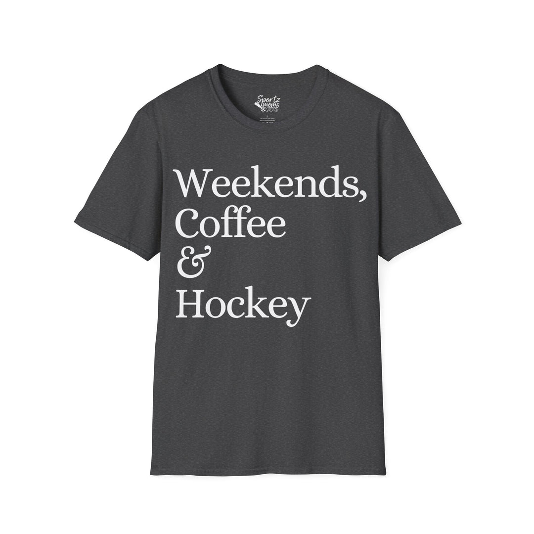 Weekends Coffee & Hockey Adult Unisex T-Shirt