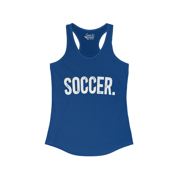 Rustic Design Soccer Adult Women's Racerback Tank