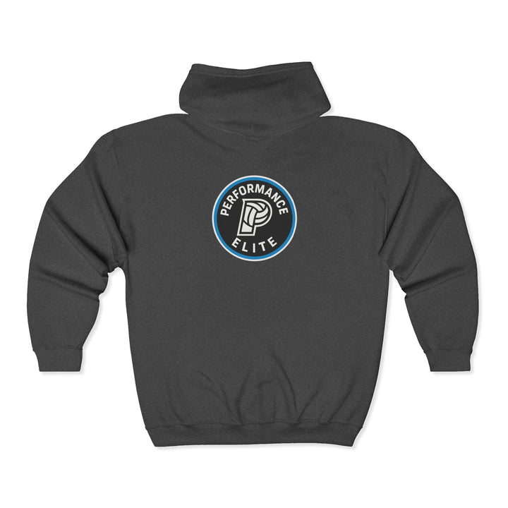 Performance Elite Unisex Adult Full Zip Hooded Sweatshirt w/Front & Back Logo