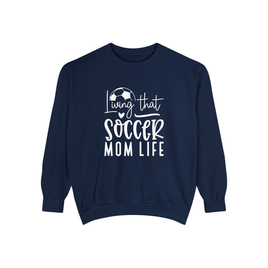 Living That Soccer Mom Life Adult Unisex Premium Crewneck Sweatshirt