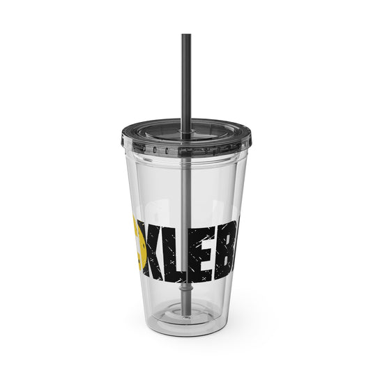 Pickleball 16 oz Sunsplash Tumbler with Straw