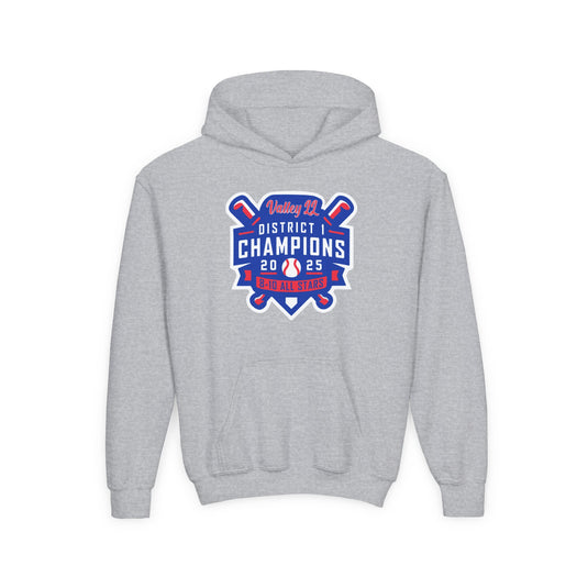 Valley Little League Softball Unisex Youth Mid-Level Hoodie - District Champions