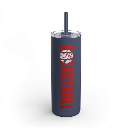 Basketball 20oz Skinny Matte Tumbler