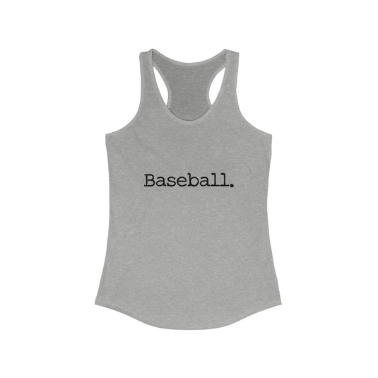 Typewriter Design Baseball Women's Racerback Tank