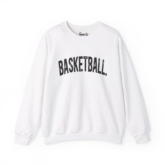 Rustic Design Basketball Adult Unisex Basic Crewneck Sweatshirt