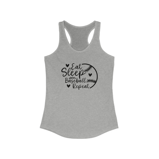 Eat Sleep Baseball Repeat Women's Racerback Tank