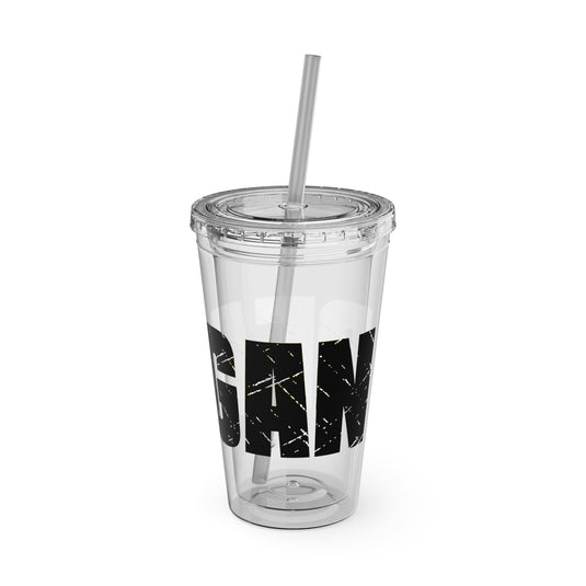 Pickleball 16 oz Sunsplash Tumbler with Straw w/Custom Name