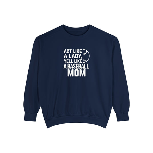 Act Like a Lady Baseball Adult Unisex Premium Crewneck Sweatshirt