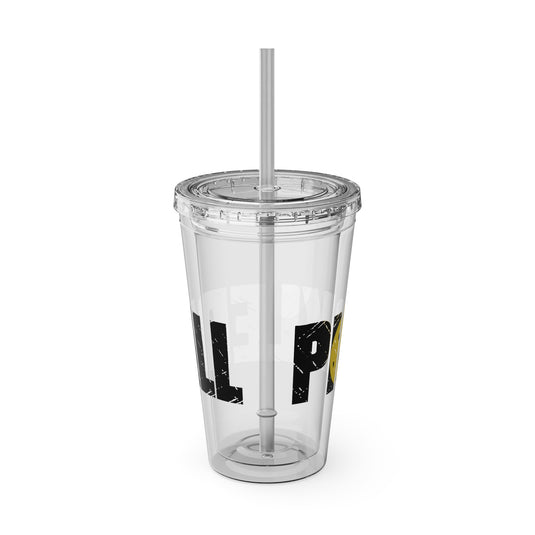 Pickleball 16 oz Sunsplash Tumbler with Straw