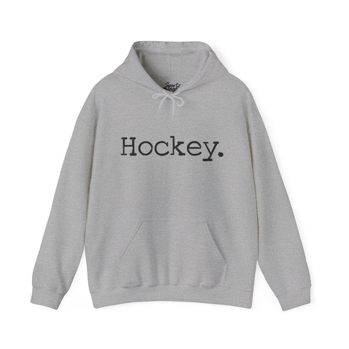 Typewriter Design Hockey Adult Unisex Hooded Sweatshirt