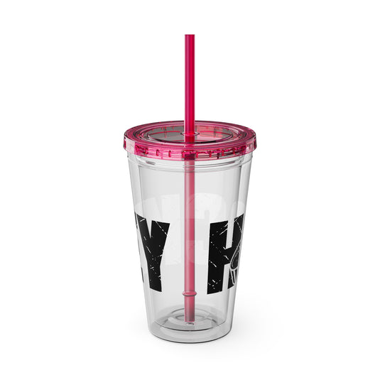 Hockey 16 oz Sunsplash Tumbler with Straw