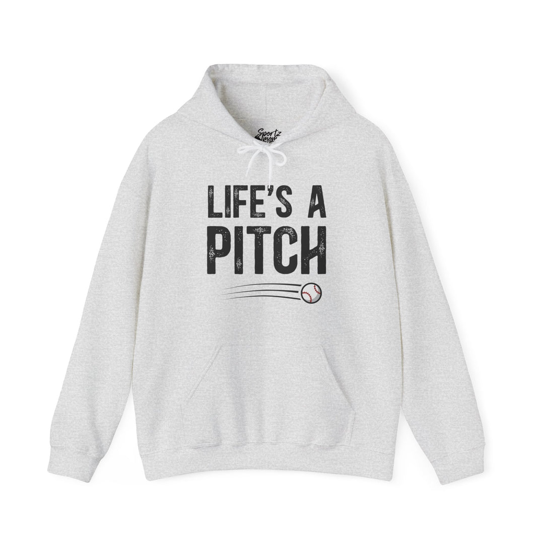 Life's a Pitch Baseball Adult Unisex Hooded Sweatshirt