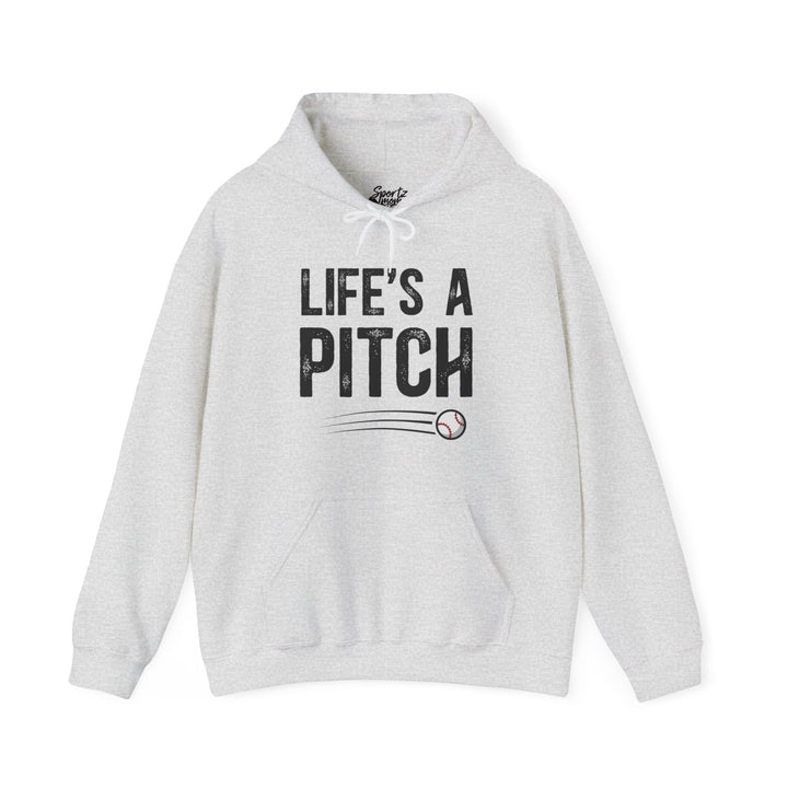 Life's a Pitch Baseball Adult Unisex Hooded Sweatshirt