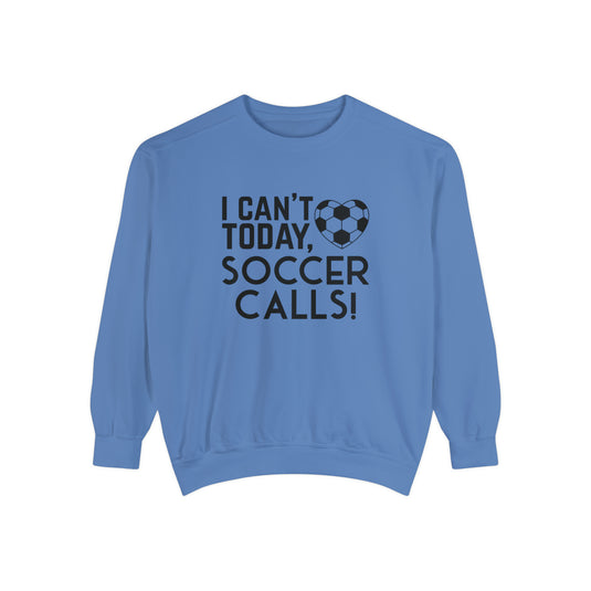 I Can't Today Soccer Adult Unisex Premium Crewneck Sweatshirt