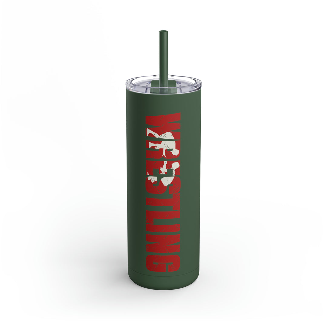 Wrestling 20oz Skinny Matte Tumbler