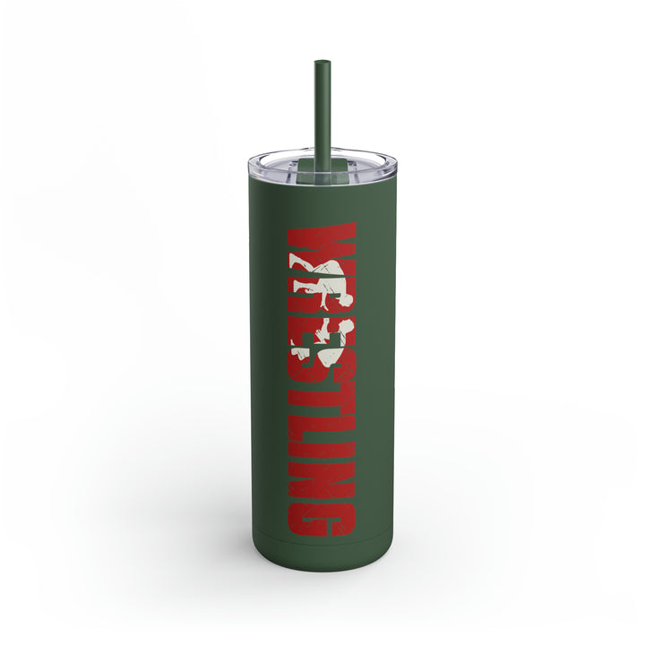Wrestling 20oz Skinny Matte Tumbler