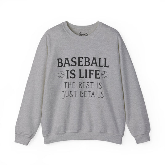 Baseball is Life Adult Unisex Basic Crewneck Sweatshirt