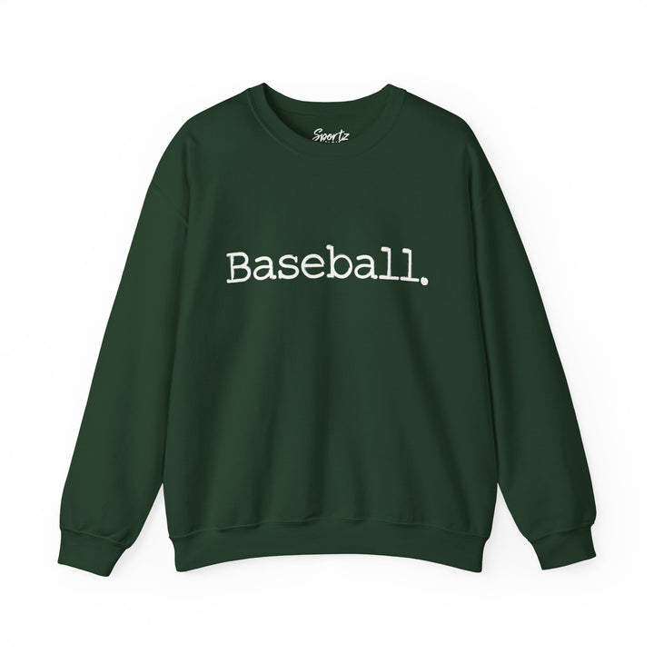 Typewriter Design Baseball Adult Unisex Crewneck Sweatshirt