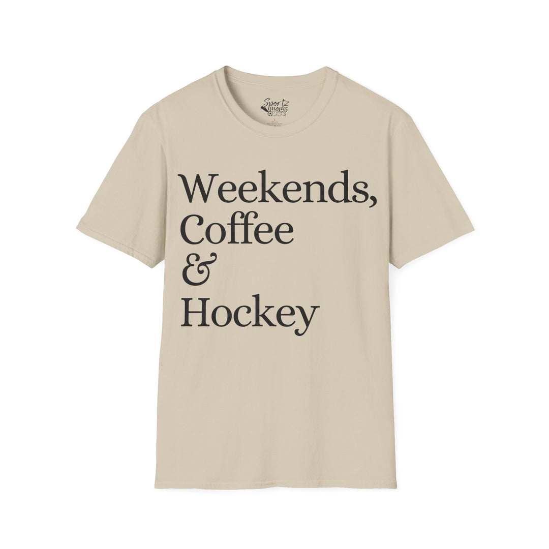 Weekends Coffee & Hockey Adult Unisex T-Shirt