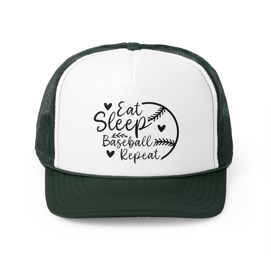 Eat Sleep Baseball Repeat Trucker Hat