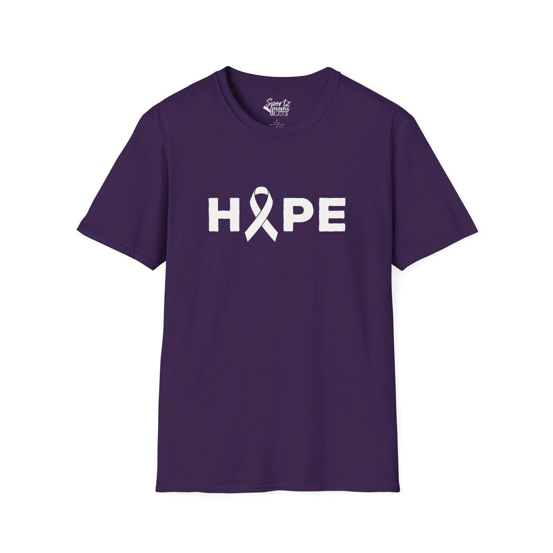 Hope Cancer Ribbon Adult Unisex T-Shirt