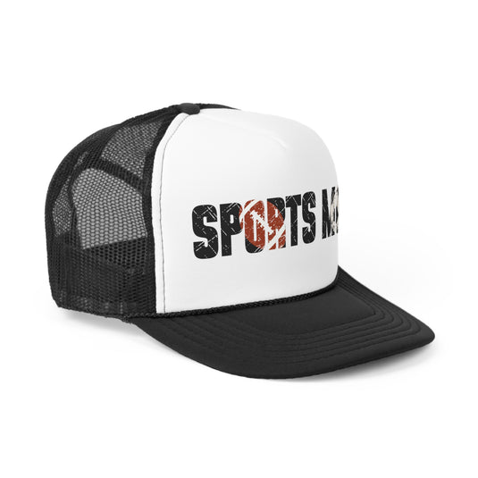 Sports Mom Trucker Hat w/Football & Soccer Ball