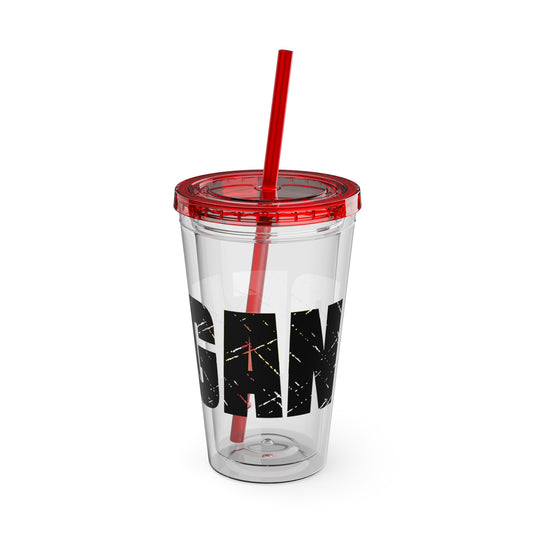 Pickleball 16 oz Sunsplash Tumbler with Straw w/Custom Name