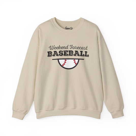 Weekend Forecast Baseball Adult Unisex Basic Crewneck Sweatshirt