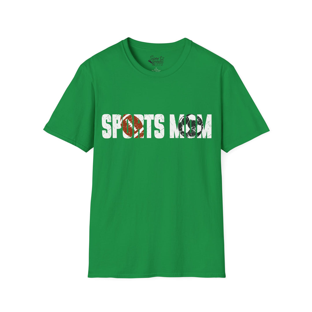 Sports Mom w/Football & Soccer Ball Adult Unisex T-Shirt