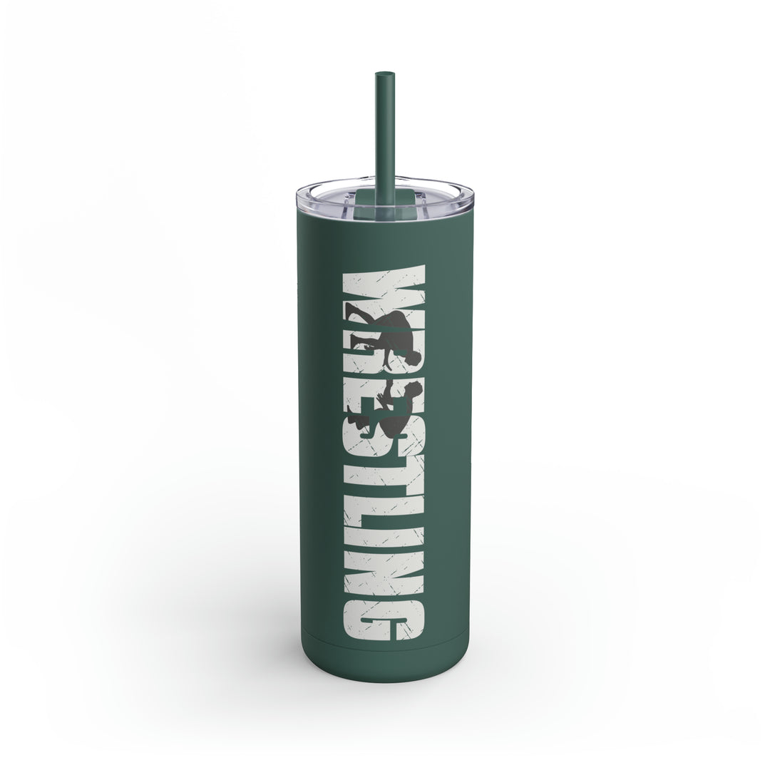 Wrestling 20oz Skinny Matte Tumbler