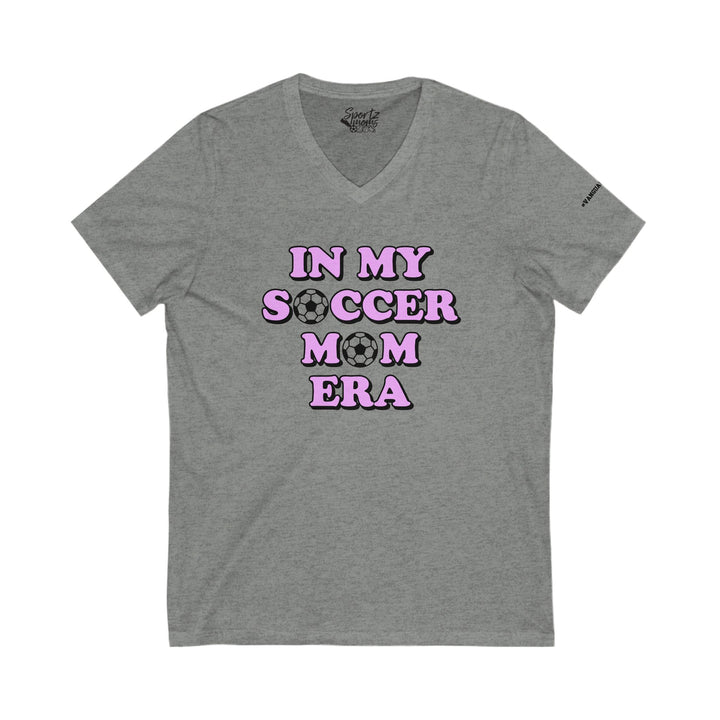 College Station Soccer Club Vanguard Adult Women's V-Neck T-Shirt - In My Soccer Mom Era