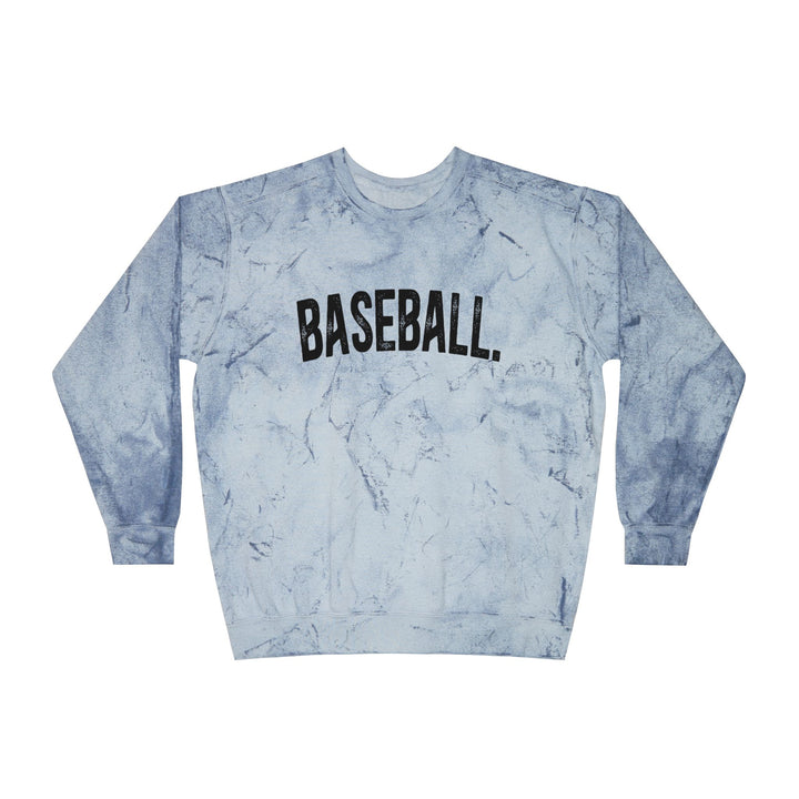 Rustic Design Baseball Adult Unisex Color Blast Crewneck Sweatshirt