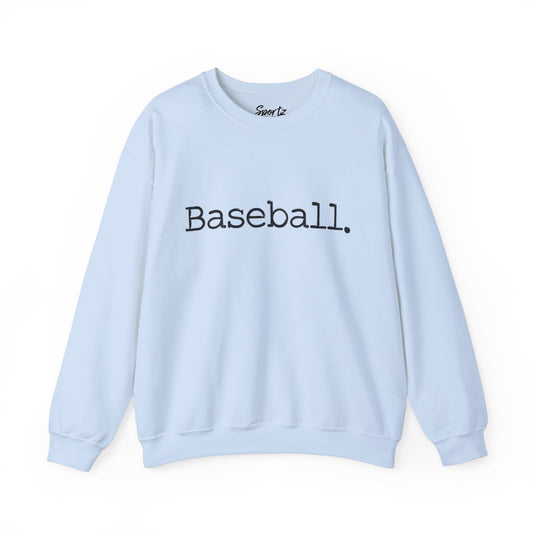 Typewriter Design Baseball Adult Unisex Basic Crewneck Sweatshirt