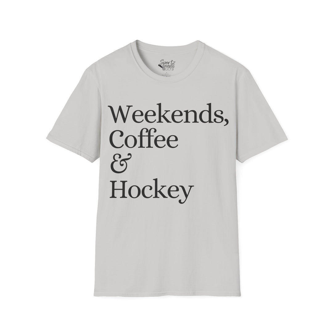 Weekends Coffee & Hockey Adult Unisex T-Shirt